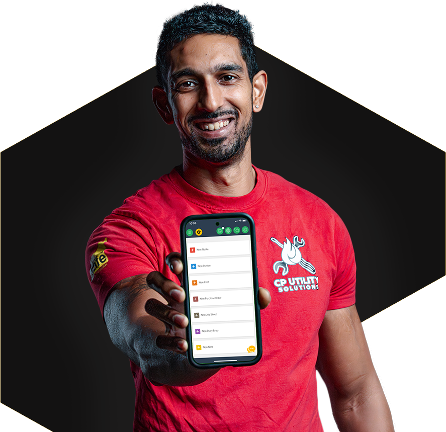 tradesperson using powered now