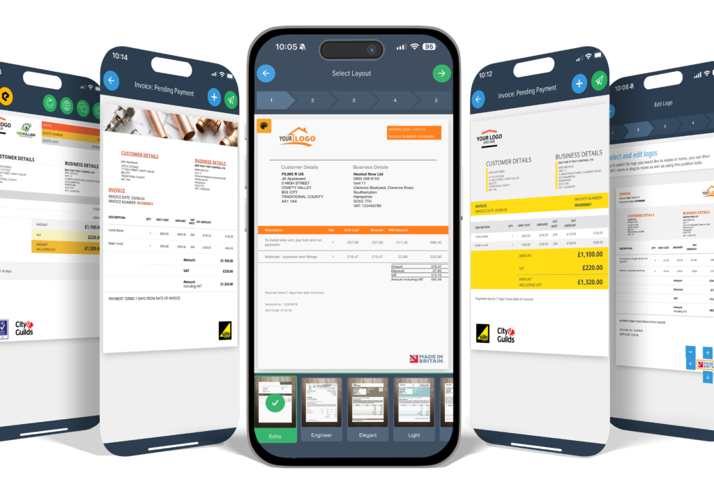 powered now quote & invoice templates