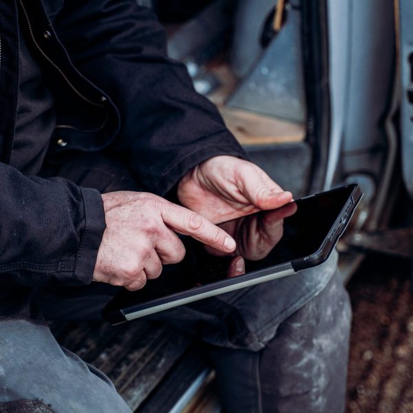 powered now job management software on tablet